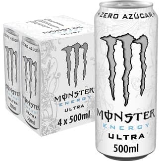 Ultra White Bebida Energética con Taurina y Ginseng Pack 4  Monster Energy 50 CL