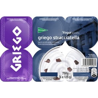 Yogur al Estilo Griego Stracciatella Pack 6  el Corte Ingles 125 G