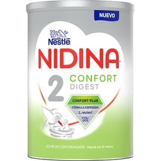 2 Leche en Polvo de Continuación Infantil Confort Digest desde 6 Meses Nestle Nidina