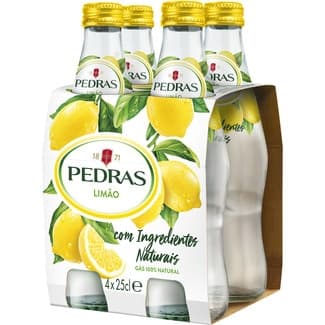 Agua Mineral Natural con Gas Sabor Limón Pack 4 Pedras