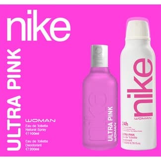 Ultra Pink Woman Estuche con Eau de Toilette Natural Spray 100 Ml + Eau de Toilette Desodorante 200 Ml Nike
