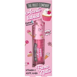 Aceite Labial Fresa Nata con Vitamina e y Aceite de Jojoba Extra Hidratación Fruit Company