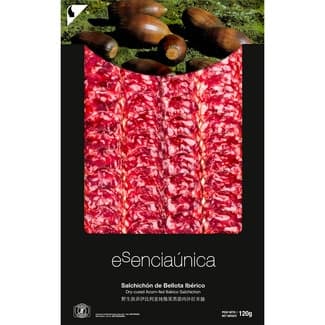 Salchichón de Bellota 100% Ibérico en Lonchas sin Gluten Esenciaunica