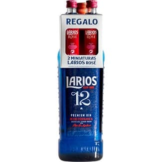 12 Ginebra Premium Mediterránea con Flor de Azahar  Larios 70 CL