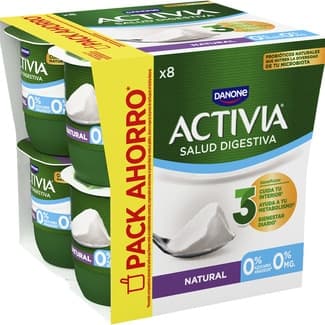 Zero Bífidus Natural Desnatado 0% M.g. Pack 8 Pack Ahorro Danone Activia