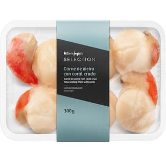 Carne de Vieira con Coral Cruda el Corte Ingles Selection