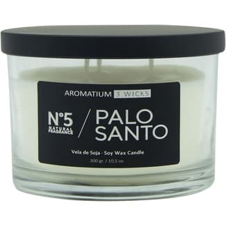 Vela Perfumada 3 Wicks Aroma Palo Santo N.5 Aromatium