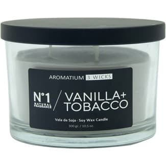 Vela Perfumada 3 Wicks Aroma Vainilla + Tobacco N.1 Aromatium