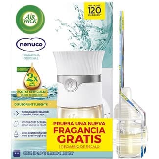 Ambientador Eléctrico Difusor Inteligente Nenuco + Recambio + 1 Recambio de Regalo AIR Wick