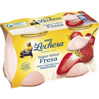 Yogur Sabor Fresa Pack 2 la Lechera