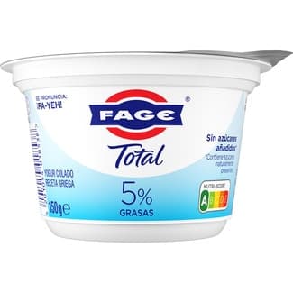 Total Yogur Griego Natural 5% M.g. sin Azúcares Añadidos Fage