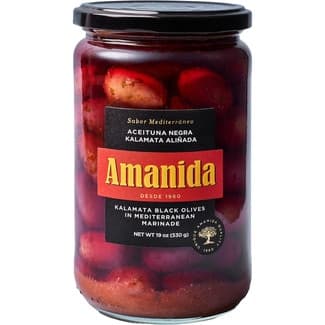 Aceituna Negra Kalamata Aliñada Amanida