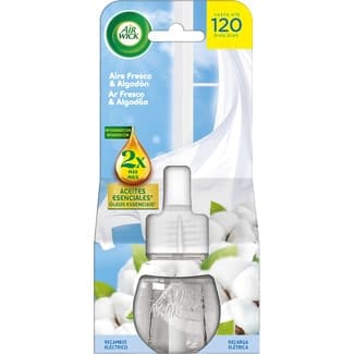 Ambientador Eléctrico Difusor Inteligente Aire Fresco & Algodón con Aceites Esenciales AIR Wick