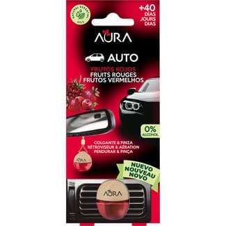 Ambientador de Coche Frutos Rojos Colgante & Pinza Aura