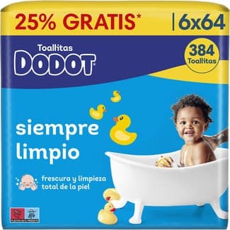 Toallitas Húmedas Infantiles Pack 6x64 Unidades Dodot