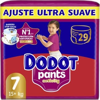 Activity Pants Pañales 15+ Kg Talla 7 Extra Suave Dodot