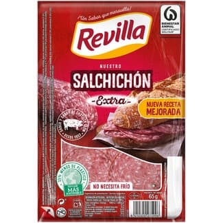 Salchichón Extra en Lonchas No Necesita Frío sin Gluten Revilla
