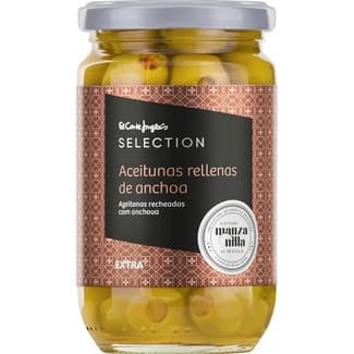 Aceituna Manzanilla Rellenas de Anchoa IGP de Sevilla el Corte Ingles Selection
