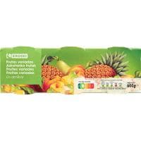 Frutas Variadas en Almíbar Eroski, Pack 3x115 G