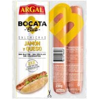 Salchichas Bocata de Jamón-queso Argal, sobre 230 G