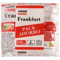 Salchichas Frankfurt Eroski Basic, Pack 4x160 G