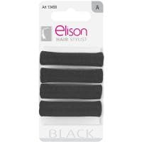 4 Elásticos Clásicos Negros Elison, Pack 1 Ud