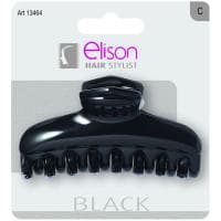 1 Pinza Grande Clásica Negra Elison, Pack 1 Ud.