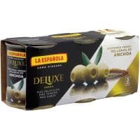 Aceitunas Mini con Anchoa la Española, Pack 3x50 G