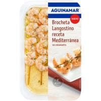 Brocheta Langostino Receta Mediterránea Aguinamar, Bandeja 145 G