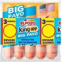 Salchichas Big de Pavo Elpozo, Pack 3x200 G