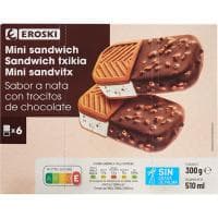 Mini Sandwich Duo Eroski, 6 Uds, Caja 300 G