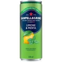 Agua con Gas y Zumo de Limón y Menta S. Pellegrino, Lata 33 Cl