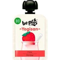 Yogisan Bio, Yogurt con Fresa y Plátano BE Plus, Doypack 90 G