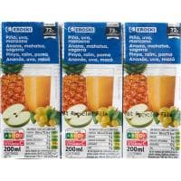 Zumo de Piña, Manzana y Uva Eroski, Pack 6x20 Cl