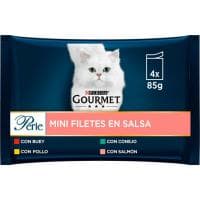 Alimento en Salsa para Gato Gourmet Perle, Pack 4x85 G