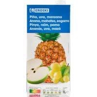 Zumo de Piña, Manzana y Uva Eroski, Brik 1 Litro