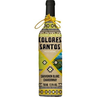 Vino Blanco Chardonnay Sauvignon Blanc de Chile Colores Santos 75 CL