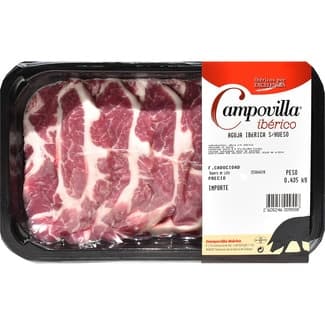 Aguja Fresca sin Hueso de Cerdo Ibérico en Filetes Peso Aproximado Campovilla