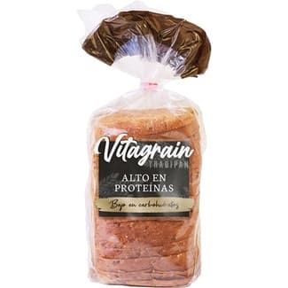 Vitagrain Pan de Molde Alto en Proteínas y bajo en Carbohidratos Tradipan 400 G
