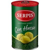 Aceituna Sabor Manzanilla Verde con Hueso Serpis, Lata 160 G