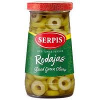 Aceitunas Verdes en Rodajas Serpis, Frasco 150 G