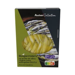 Alcampo Gourmet Boquerones en Aceite de Oliva Virgen Extra Arbequina MSC (pesca Sostenible Certificada) 80 G.