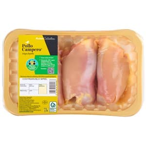 Alcampo Cultivamos LO Bueno Contramuslos de Pollo Campero sin Piel, Bandeja. 412.5 G