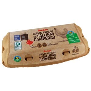 Alcampo Cultivamos LO Bueno Huevos de Gallinas Camperas Clase XL y Cat. a 10 Uds.