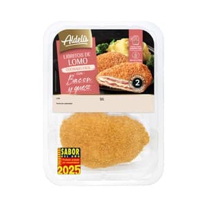 Aldelís Libritos de Lomo Empanados y Rellenos de Bacon y Queso 2 Uds. 240 G