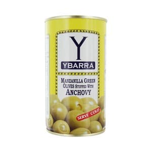 Ybarra Aceitunas Verdes Manzanilla Rellenas de Anchoa Ybarra Lata de 150 G.