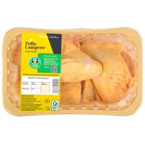 Alcampo Cultivamos LO Bueno Medio Pollo Campero Troceado, Bandeja. 600 G