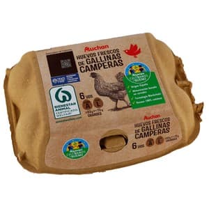 Alcampo Cultivamos LO Bueno Huevos de Gallinas Camperas Clase L y Cat. a 6 Uds.