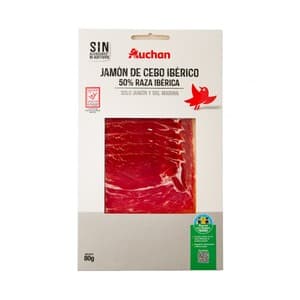 Alcampo Cultivamos LO Bueno Jamón de Cebo Ibérico (50% Raza Ibérica) 80 G.