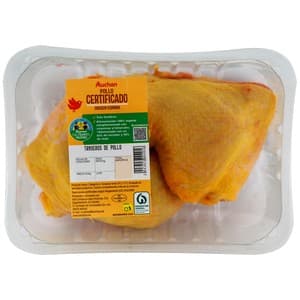 Alcampo Cultivamos LO Bueno Cuartos Traseros de Pollo Certificado con Piel Bandeja. 975 G